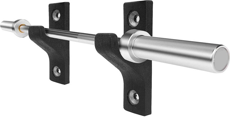 Luwint Wall Mounted Horizontal Barbell Holder, 1 Bar/2 Bars Storage Rack - Image 1